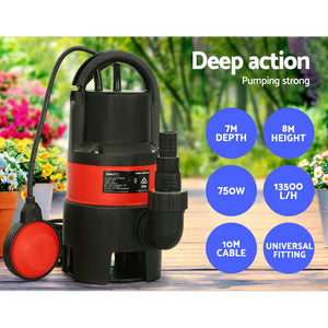 Submersible Water Pump | 750W | Dirty Sump, Pool, Pond Flooding Clean Pump