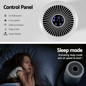 Devanti Air Purifier | HEPA Filter | Home Purifiers | Dust Sensor | PM2.5 Remover