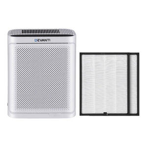 Devanti Air Purifier H12 HEPA Cleaner PM2.5 Display Spare Filter White