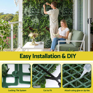 Gardeon Artificial Plant Wall Panels 50X100CM Boxwood Panel Hedge Grass Backdrop Backyard Green Decor