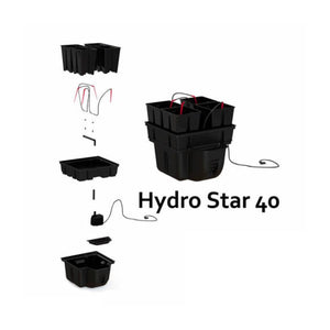 Platinium Hydro Star 40 | Compact Hydroponic System | 4-Plant Drip Irrigation | 15-20L Tank