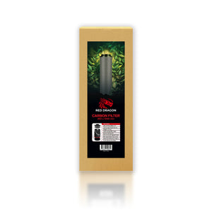 Pro Grow Dragon Series Carbon Filter 250x1000mm | 2680 m³/h Airflow | 50mm Bed | Steel Collars + Dacron Pre-Filter