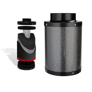 Pro Grow Dragon Series Carbon Filter 150x500mm | 980 m³/h Airflow | 50mm Carbon Bed | Steel Collars & Mesh