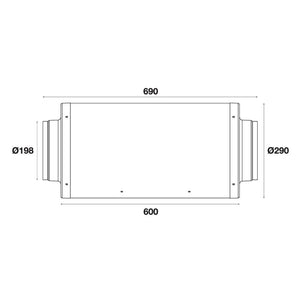 Pro Grow Dragon Series Silenced EC Duct Fan 200mm | Quiet 995 m³/h Aeroblast | Speed Controller + 2.5m Cord