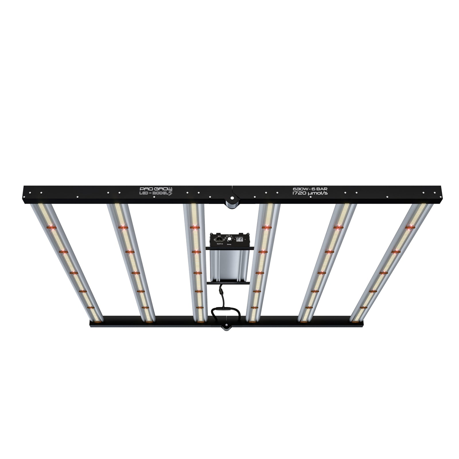 Pro Grow LED Grow Light | 630W Model S | 6 Bar 1720 µmol/s