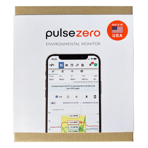 Pulse Zero Smart Grow Room Sensor | VPD + Temp + Humidity + Lux + Dew Point | Wi-Fi Monitor with Alerts | iOS/Android/PC/Mac