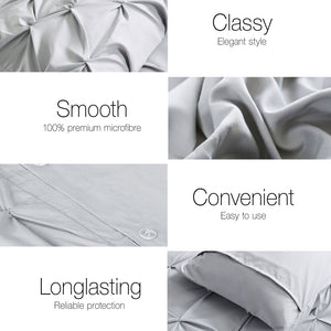 Bedding | Quilt Cover Set | Diamond Pinch Grey | King
