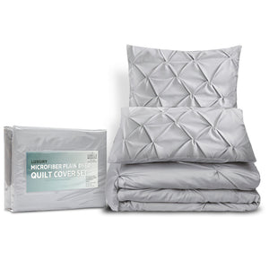 Bedding | Quilt Cover Set | Diamond Grey | Super King