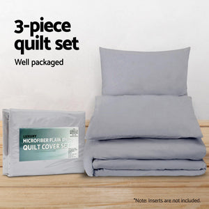 Bedding | Quilt Cover Set | Classic Grey | Queen