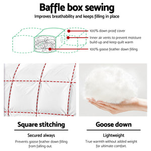 Bedding | 700GSM | Goose Down Feather Quilt | Single