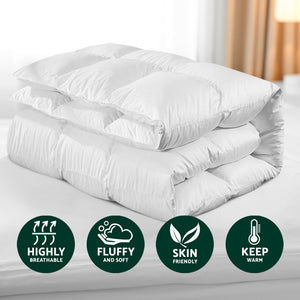 Goose Down Feather Quilt | 800GSM | Winter Duvet | Double