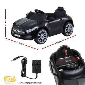 Kids Electric Ride On Car | Licensed Battery Powered Toy Vehicle with Music & Remote Control | Black