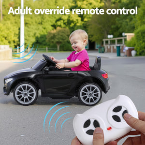 Kids Electric Ride On Car | Licensed Battery Powered Toy Vehicle with Music & Remote Control | Black