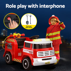 Rigo Kids Ride-On Fire Truck | Electric Toy Car with Water Gun & Music