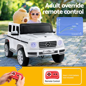 Kids Ride On Car | Licensed G500 | 12V | Electric with Remote & Horn | White
