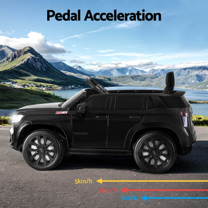 Kids Ride On Car | Licensed Chevrolet Tahoe | Electric Toys | Horn Remote | 12V | Black