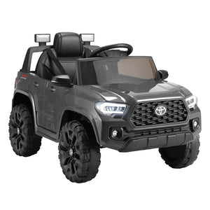 Kids Electric Ride On Car | Toyota Tacoma | Off Road Jeep Toy Cars | Remote | 12V | Grey