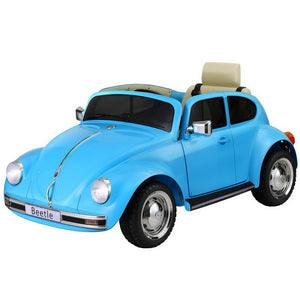 Kids Ride On Car | Licensed Volkswagen Beetle | Electric Toys | Horn Remote | 6V | Blue
