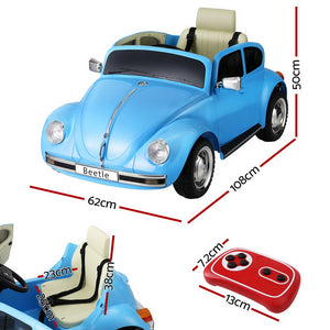 Kids Ride On Car | Licensed Volkswagen Beetle | Electric Toys | Horn Remote | 6V | Blue