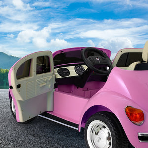 Kids Ride On Car | Licensed Volkswagen Beetle | Electric Toys | Horn Remote | 6V | Pink