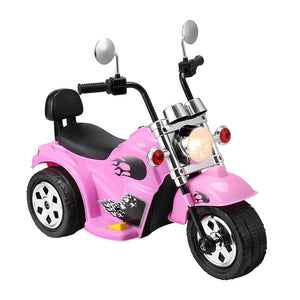 Rigo Kids Ride On Car | Motorcycle Motorbike | Electric Toys | Horn Music | 6V | Pink