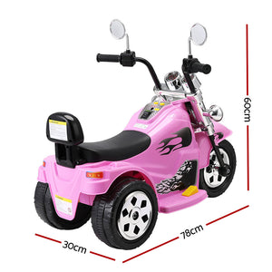 Rigo Kids Ride On Car | Motorcycle Motorbike | Electric Toys | Horn Music | 6V | Pink