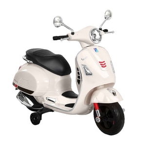Electric Ride On Motorcycle | Vespa Licensed GTS | White