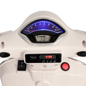 Electric Ride On Motorcycle | Vespa Licensed GTS | White