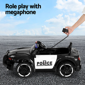 Electric Ride On Car | Patrol Police Car | Battery Powered Toy | 12V Black