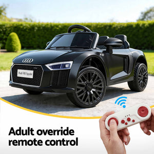 Kids Ride On Car Audi R8 Licensed Electric 12V Black