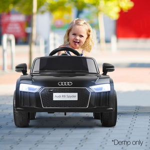 Kids Ride On Car Audi R8 Licensed Electric 12V Black
