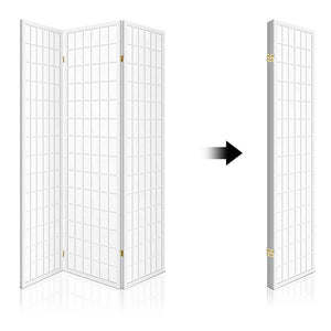 3 Panel Room Divider Screen | 131x179cm | White