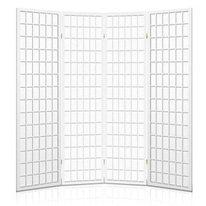 4 Panel Room Divider Screen | 174x179cm | White