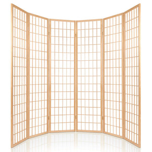 Artiss 6 Panel Room Divider Screen 261x179cm Natural