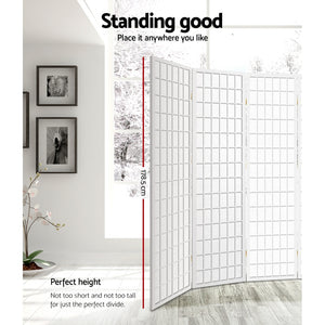 8 Panel Room Divider Screen | 348x179cm | White