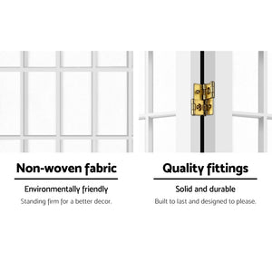 8 Panel Room Divider Screen | 348x179cm | White