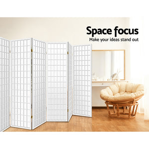 8 Panel Room Divider Screen | 348x179cm | White