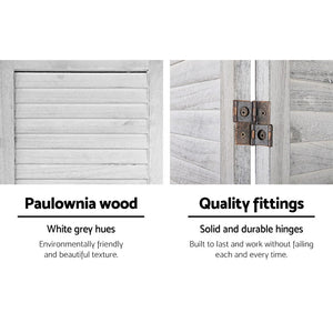 8 Panel Room Divider Screen | 326x170cm | Louver | White