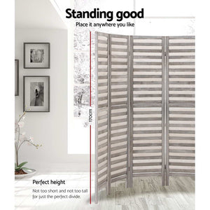 8 Panel Room Divider Screen | 326x170cm | Louver Grey