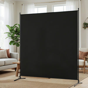 Room Divider Screen | 175x180cm | Fabric Panel | Black