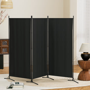 Artiss 3 Panel Room Divider Screen | 260x180cm | Fabric | Black