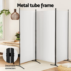 Artiss 3 Panel Room Divider Screen | 260x180cm | Fabric | White