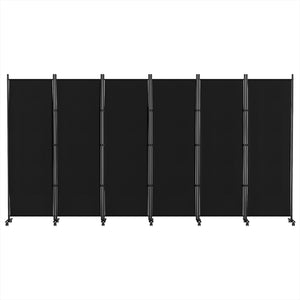Artiss 6 Panel Room Divider Screen | 323cm | Wheel | Fabric | Black