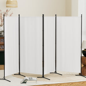 Artiss 4 Panel Room Divider Screen | 345x180cm | Fabric | White