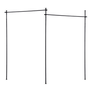 Room Divider Curtain Rod | Extendable | Black | Adjustable Width