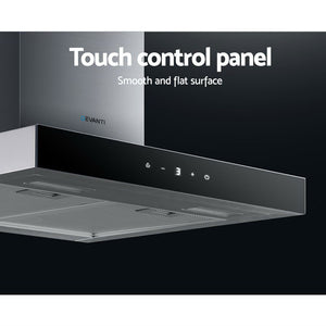 Devanti Rangehood 600mm Range Hood 60cm Stainless Steel Glass Kitchen Canopy