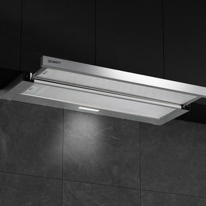 Devanti 900mm Range Hood | 90cm | Slide out Rangehood | Stainless Steel