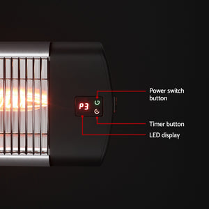 Devanti Electric Strip Heater | Radiant Heaters | 3000W