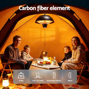 Electric Patio Heater | 1500W Hanging Infrared Heater with Remote