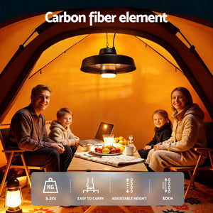 Outdoor Electric Patio Heater | 2000W Ceiling Mount with LED Light & Remote